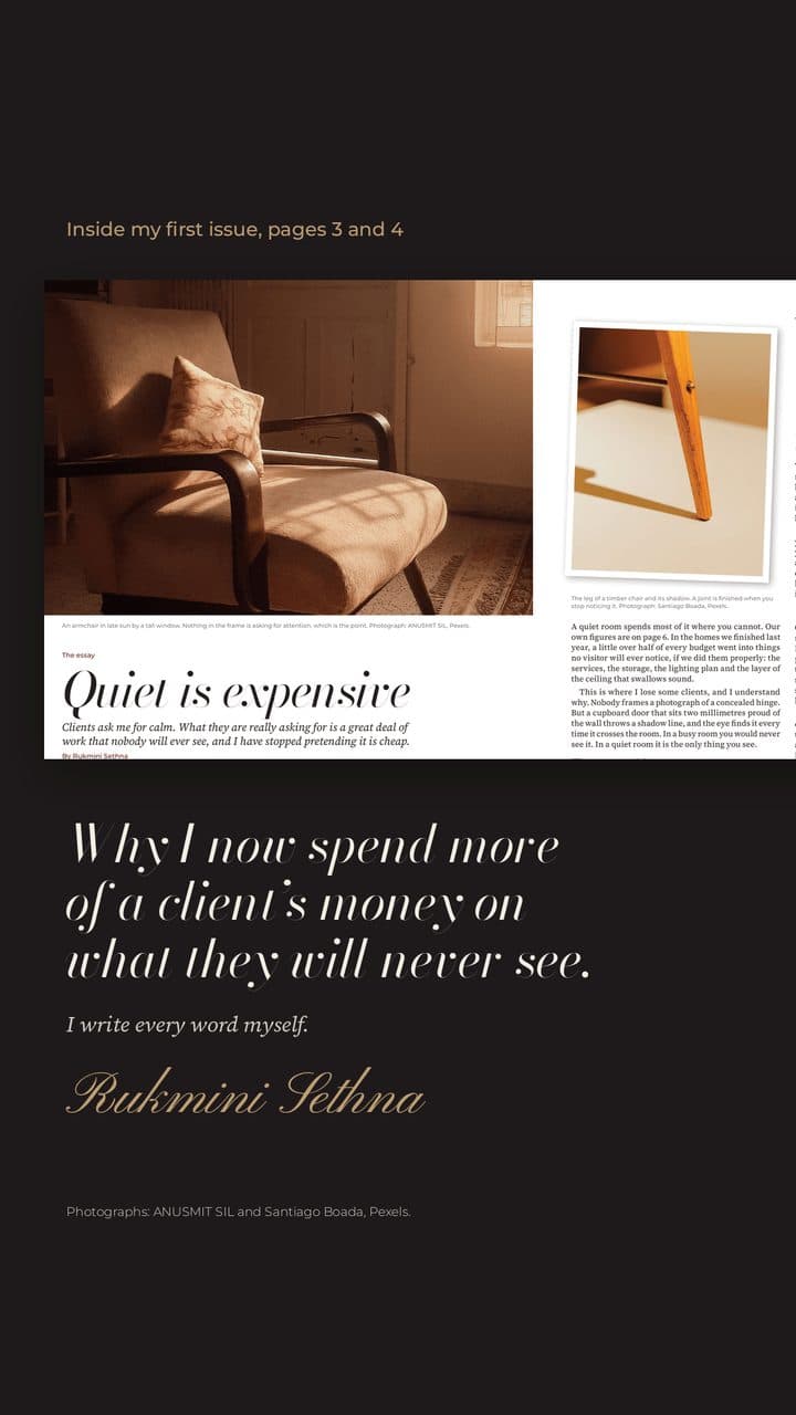 Story frame: inside my first issue, the essay spread and her signature