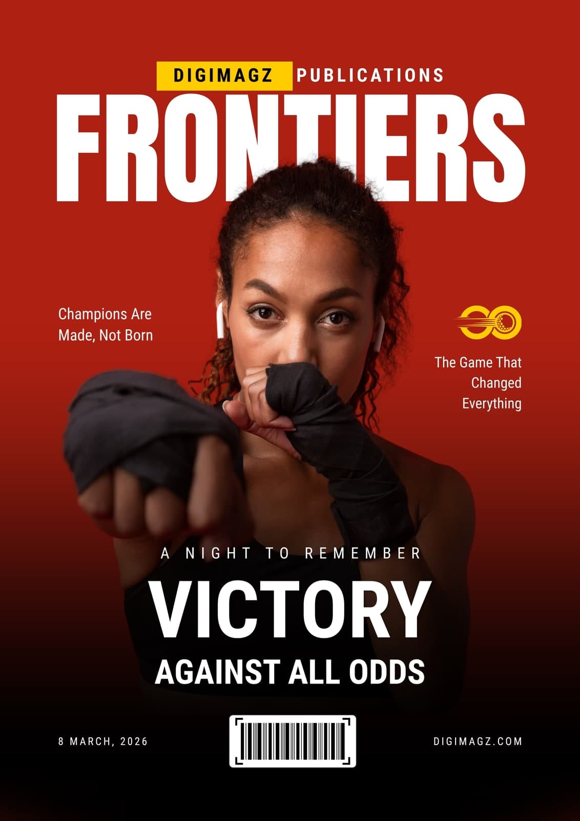 Cover of Frontiers magazine, March 2026, designed by DigiMagz