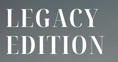 Detail of the LEGACY EDITION line in the top-left corner