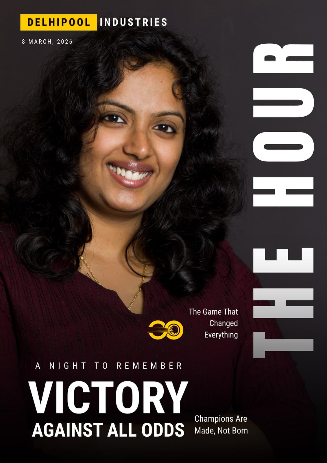 Cover of The Hour, Delhipool Industries company magazine, 8 March 2026, designed by DigiMagz